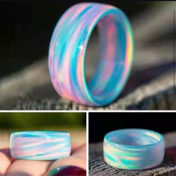 Artisan Jewelry - ❌SOLD ❌New Blue Cloud Fire Opal Handmade Band Ring for Necklace or Hand